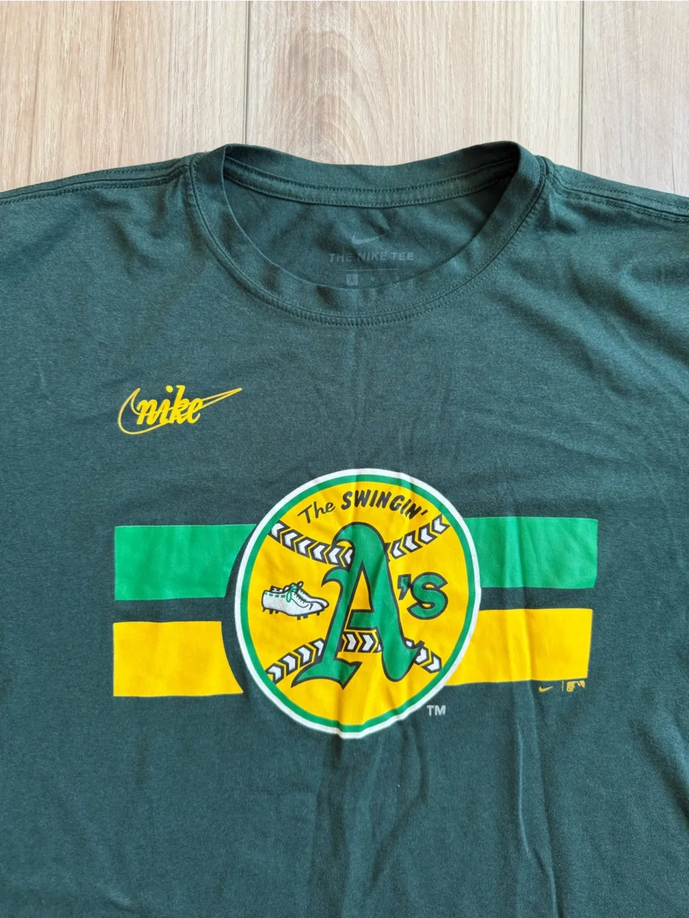 Nike Dark Green Tee with White Logo